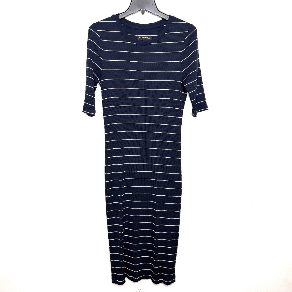 Banana Republic Striped Midi Dress Nautical